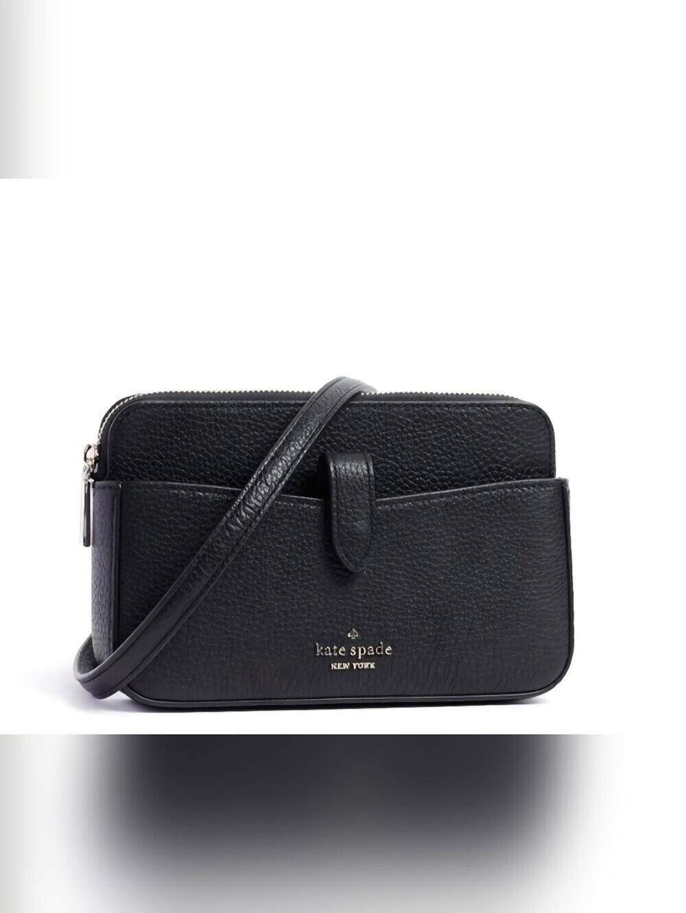 Kate Spade Leila Crossbody Bag Black Pebbled Leather Small Chic Everyday